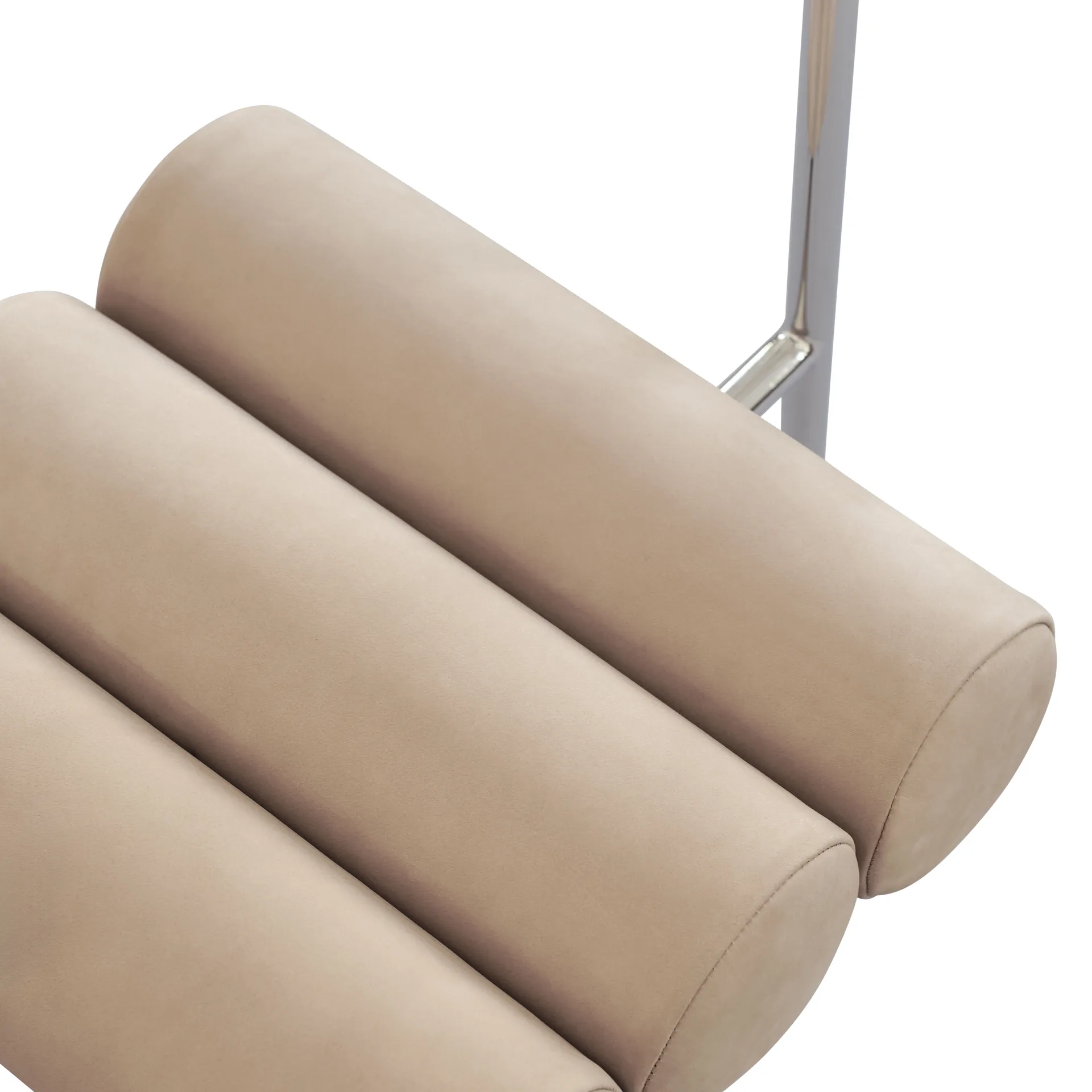 Chaise de salle à manger Hiro, Stainless steel-nubuck 101 Copenhagen