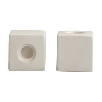 Cube bougeoir 2-pack - High Glaze Birch - 101 Copenhagen