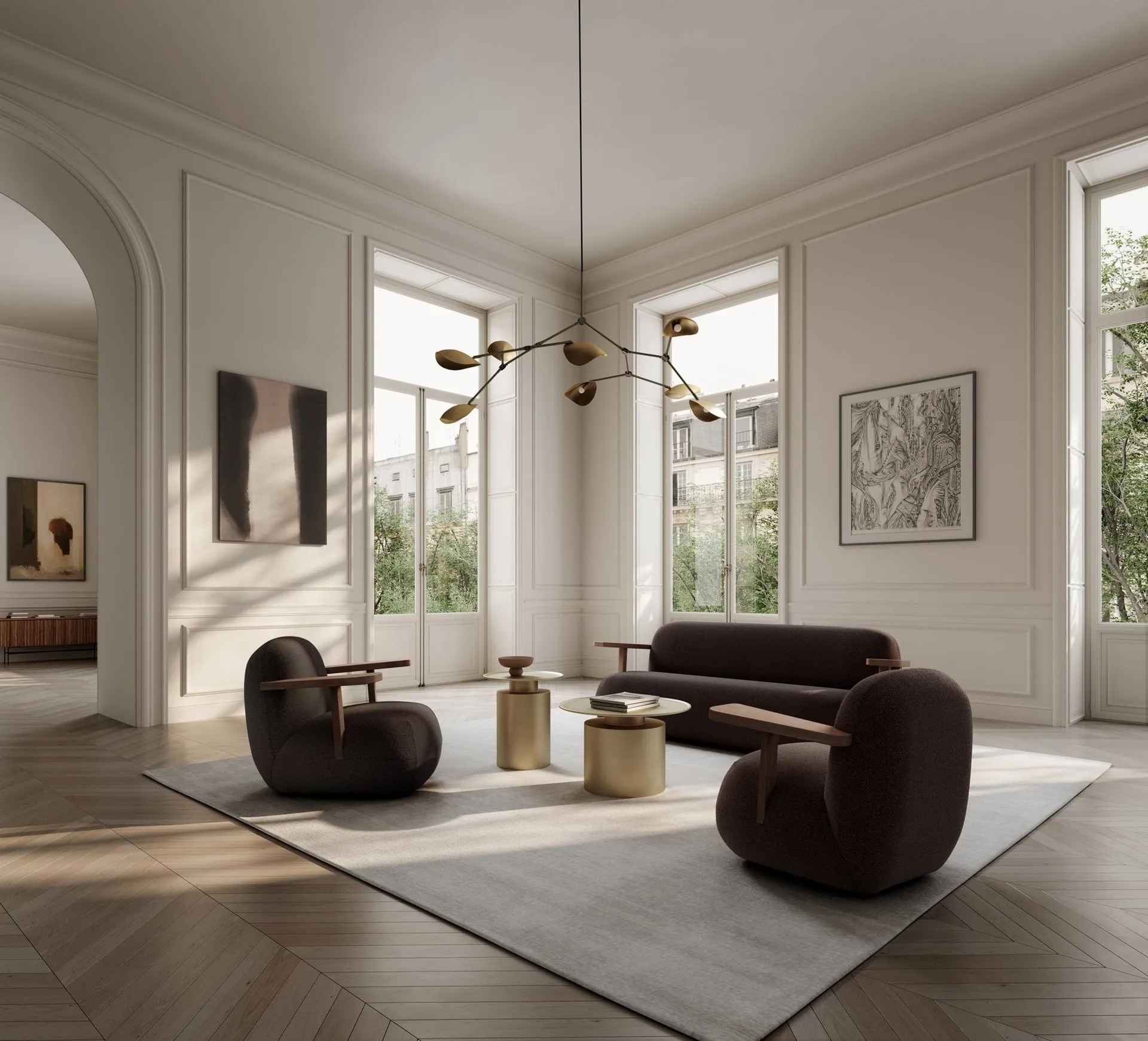 Fauteuil avec accoudoirs Toe Chair, Classic brown oak-dark brown 101 Copenhagen