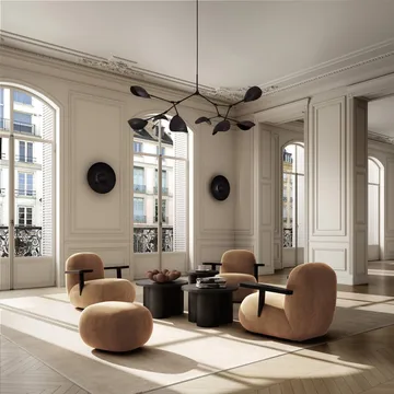 Fauteuil avec accoudoirs Toe Chair - Coffee black oak-desert - 101 Copenhagen