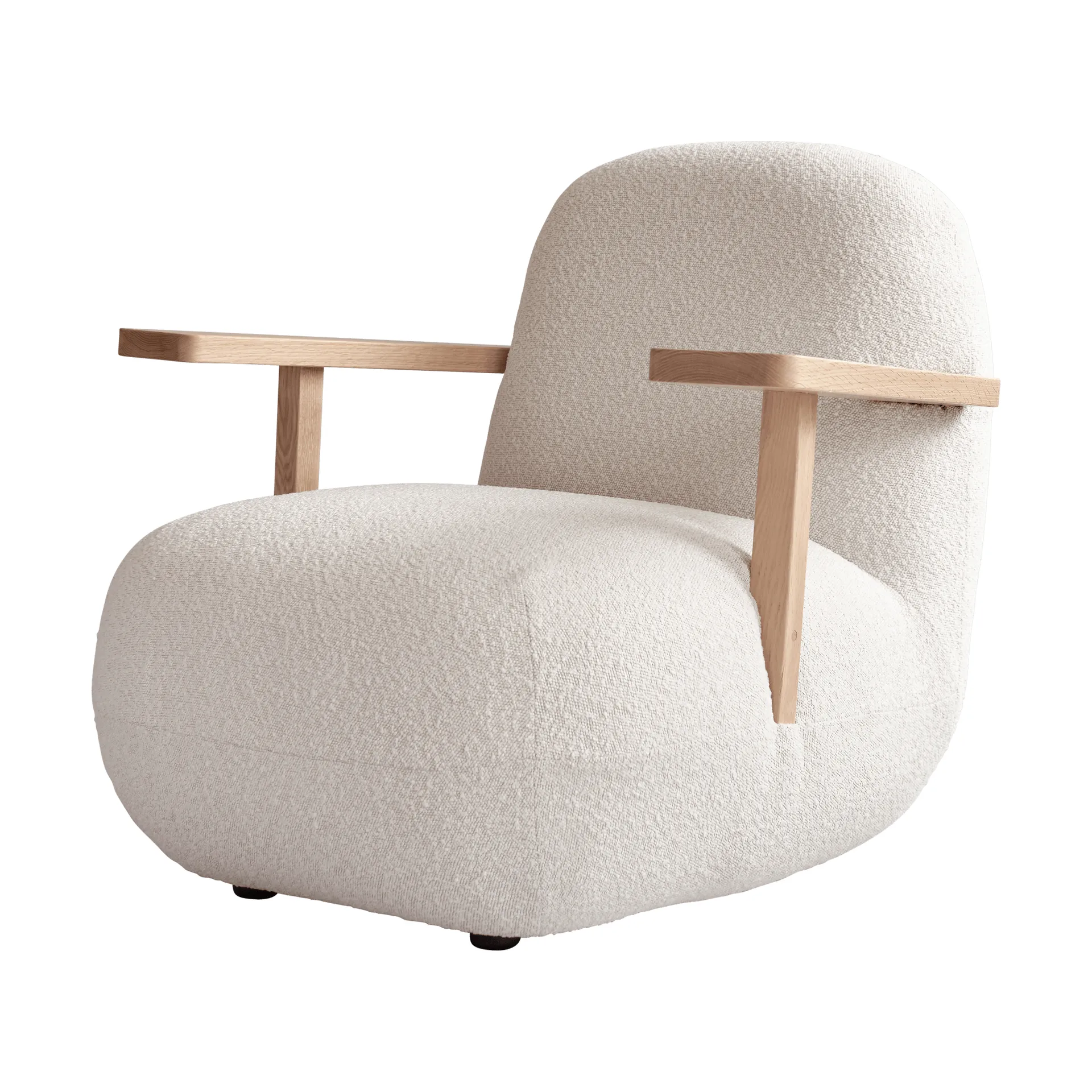 Fauteuil avec accoudoirs Toe Chair, Natural oak-off white 101 Copenhagen