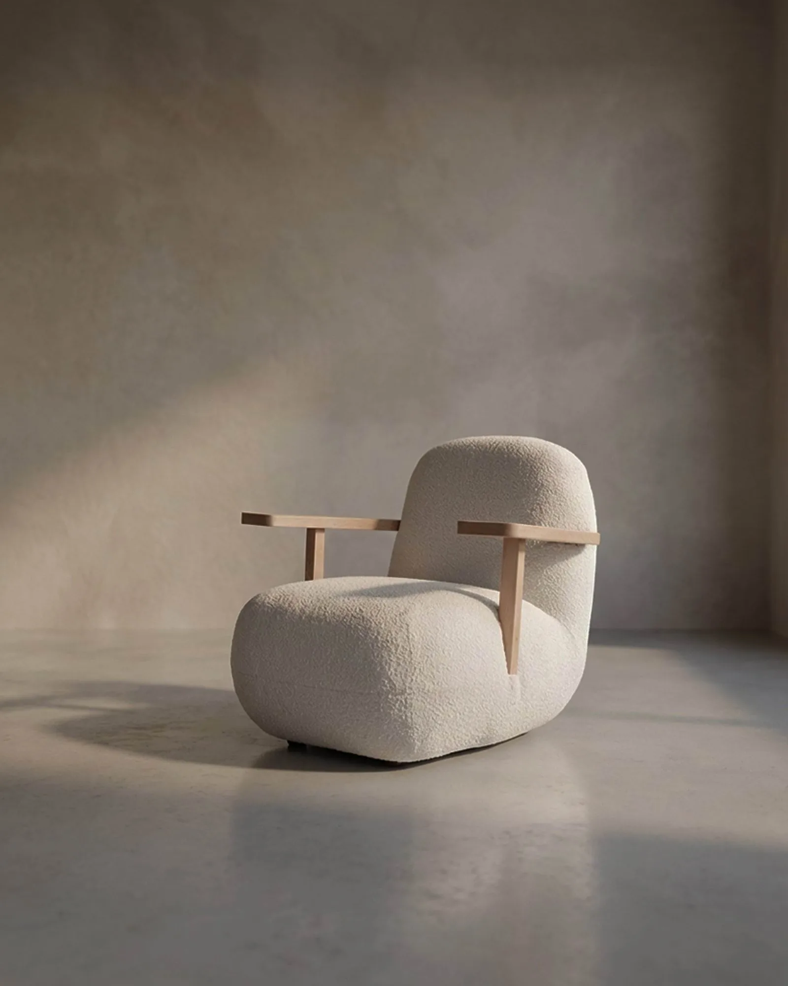 Fauteuil avec accoudoirs Toe Chair, Natural oak-off white 101 Copenhagen