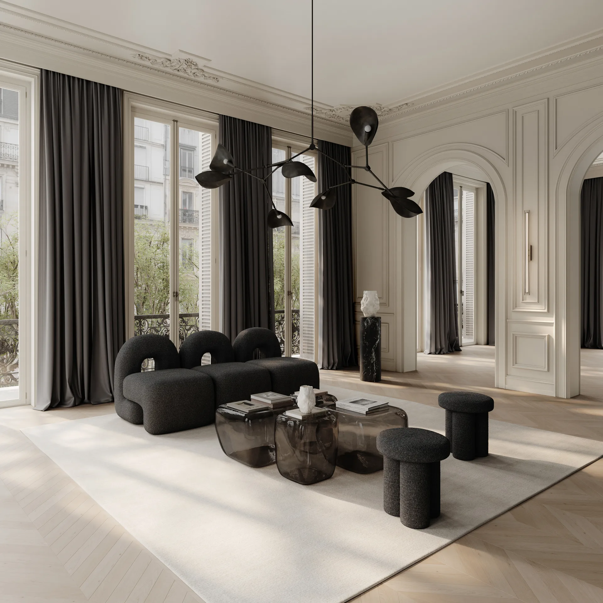 Fauteuil lounge Daiku, Deep taupe 101 Copenhagen