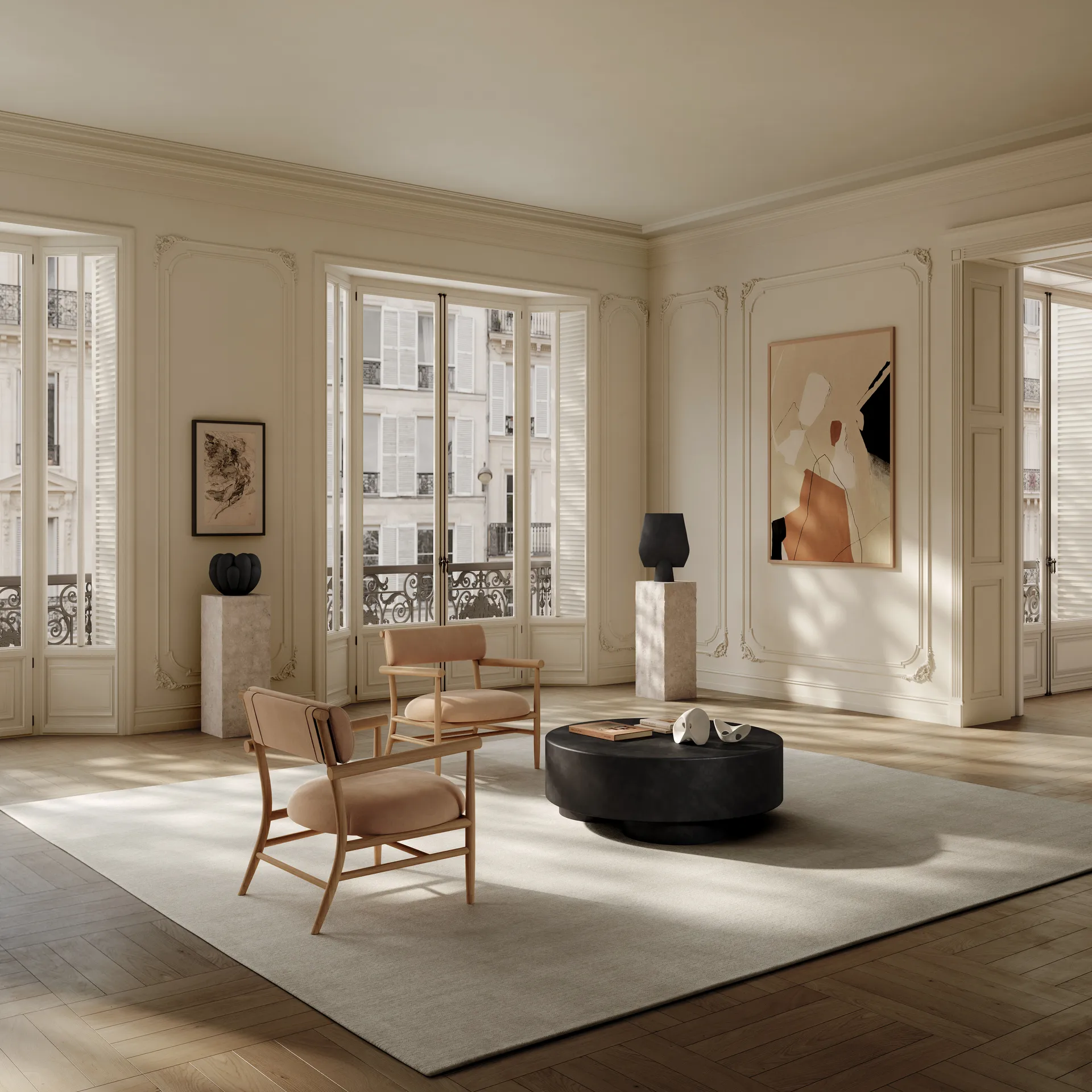 Fauteuil lounge Nama, Nubuck 101 Copenhagen