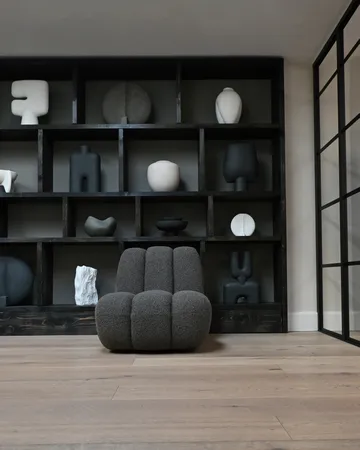 Fauteuil lounge Toe bouclé - Deep taupe - 101 Copenhagen