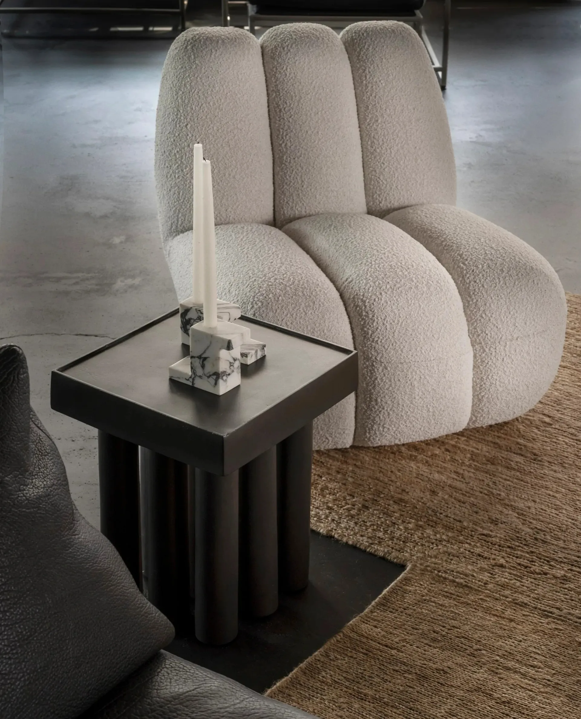 Fauteuil lounge Toe bouclé, Off-white 101 Copenhagen