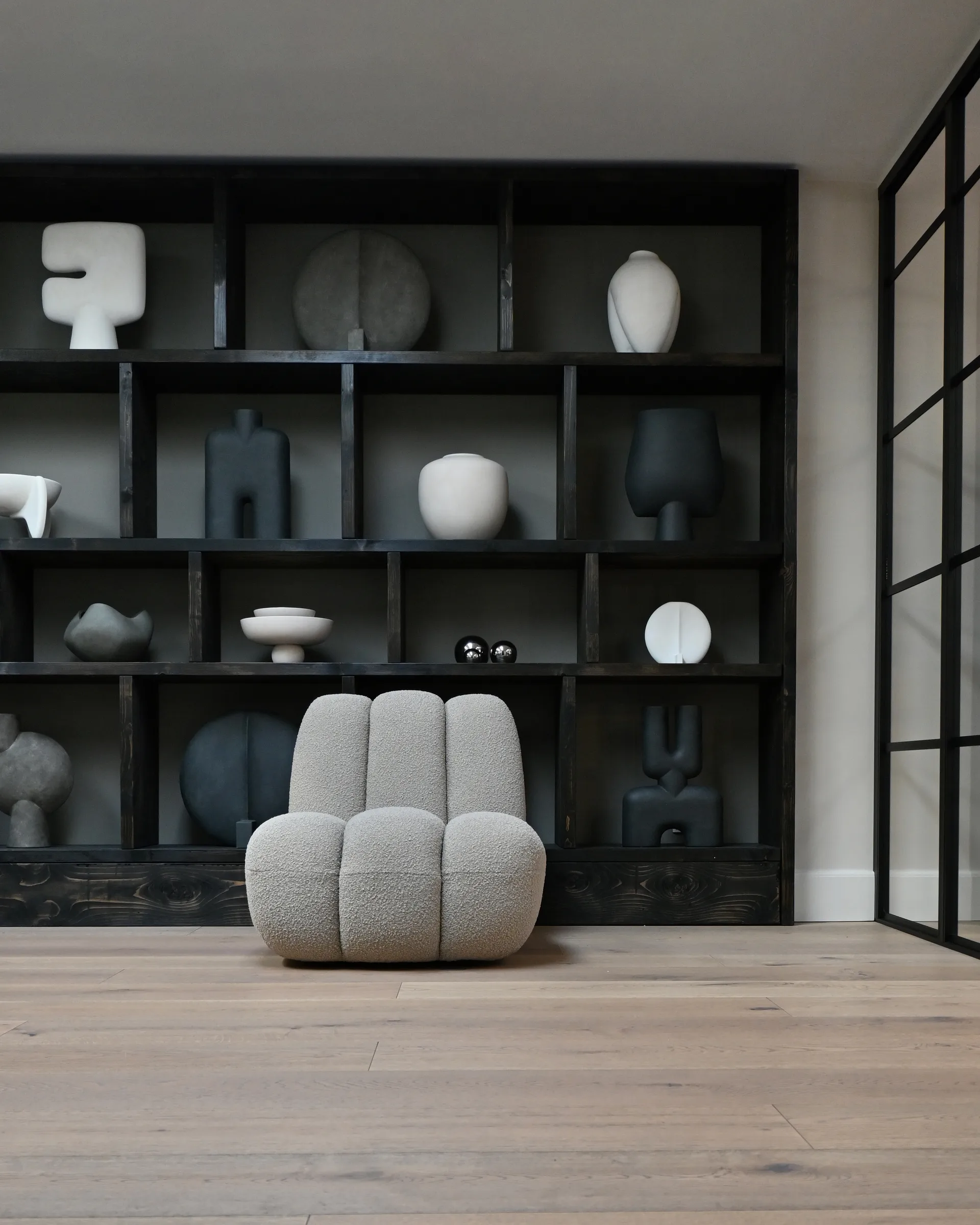 Fauteuil lounge Toe bouclé, Smoked sand 101 Copenhagen