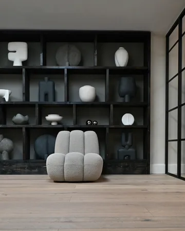 Fauteuil lounge Toe bouclé - Smoked sand - 101 Copenhagen