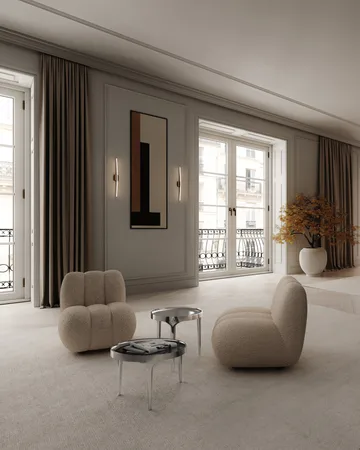 Fauteuil lounge Toe bouclé - Smoked sand - 101 Copenhagen