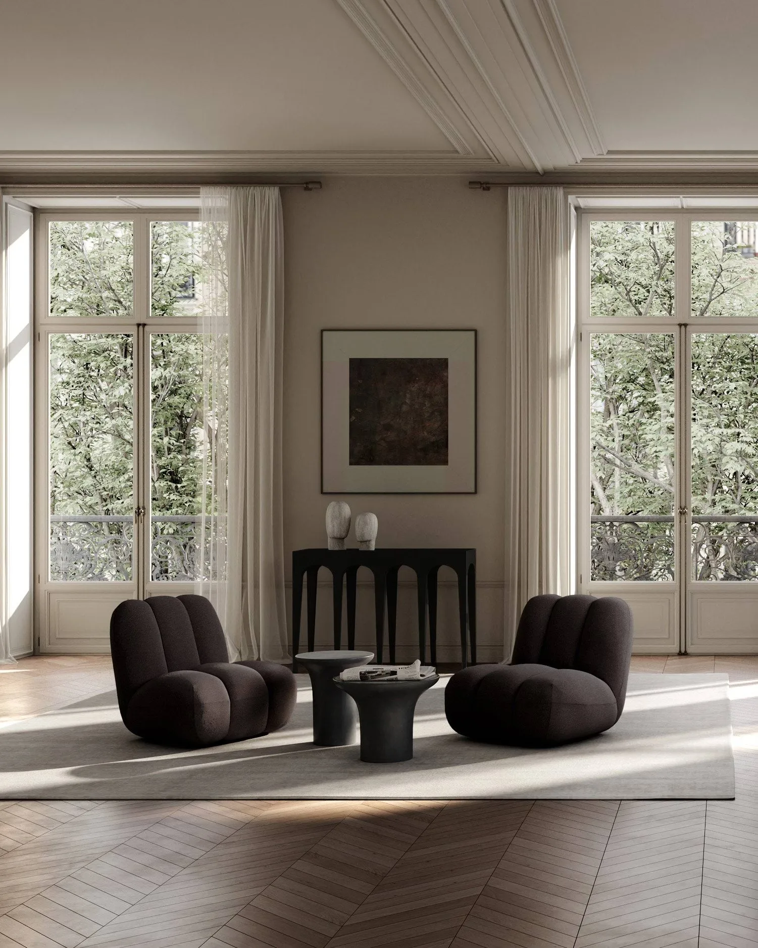 Fauteuil lounge Toe, Dark brown 101 Copenhagen