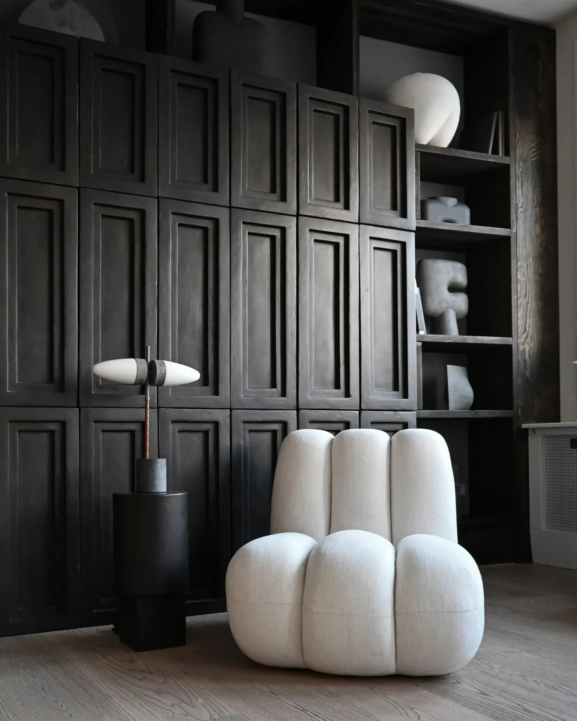 Fauteuil lounge Toe lin, White chalk 101 Copenhagen