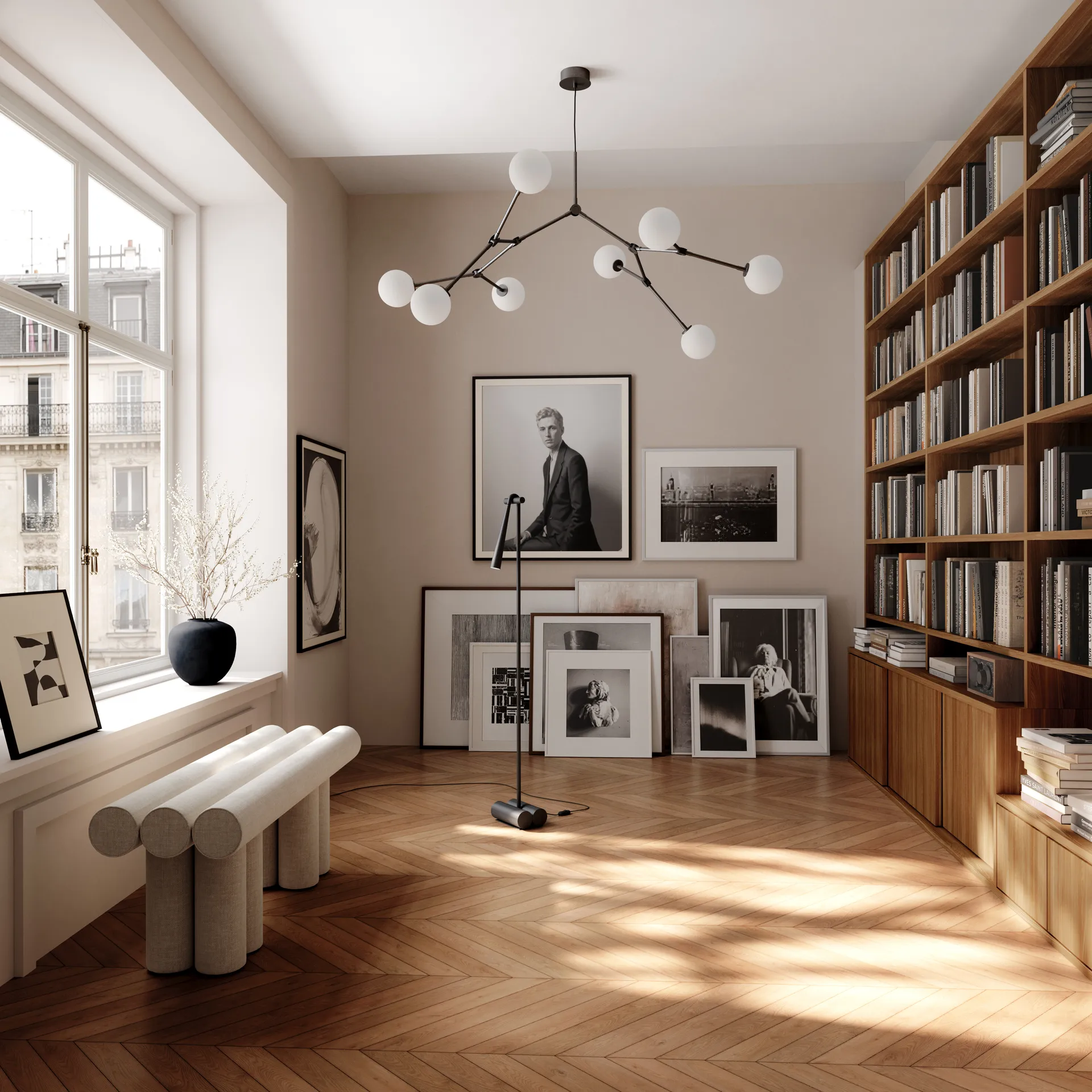 Lampadaire Snake, Burned Black 101 Copenhagen