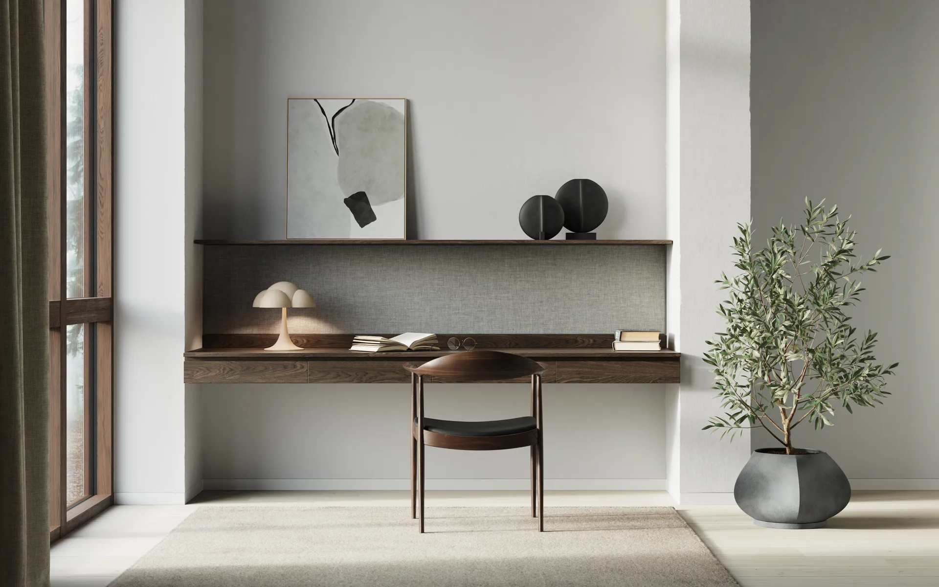 Lampe de table Fungus 35 cm, Sable 101 Copenhagen