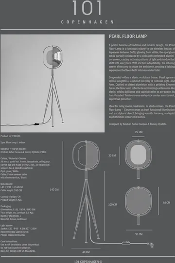 Lampe sur pied Pearl - Chrome - 101 Copenhagen