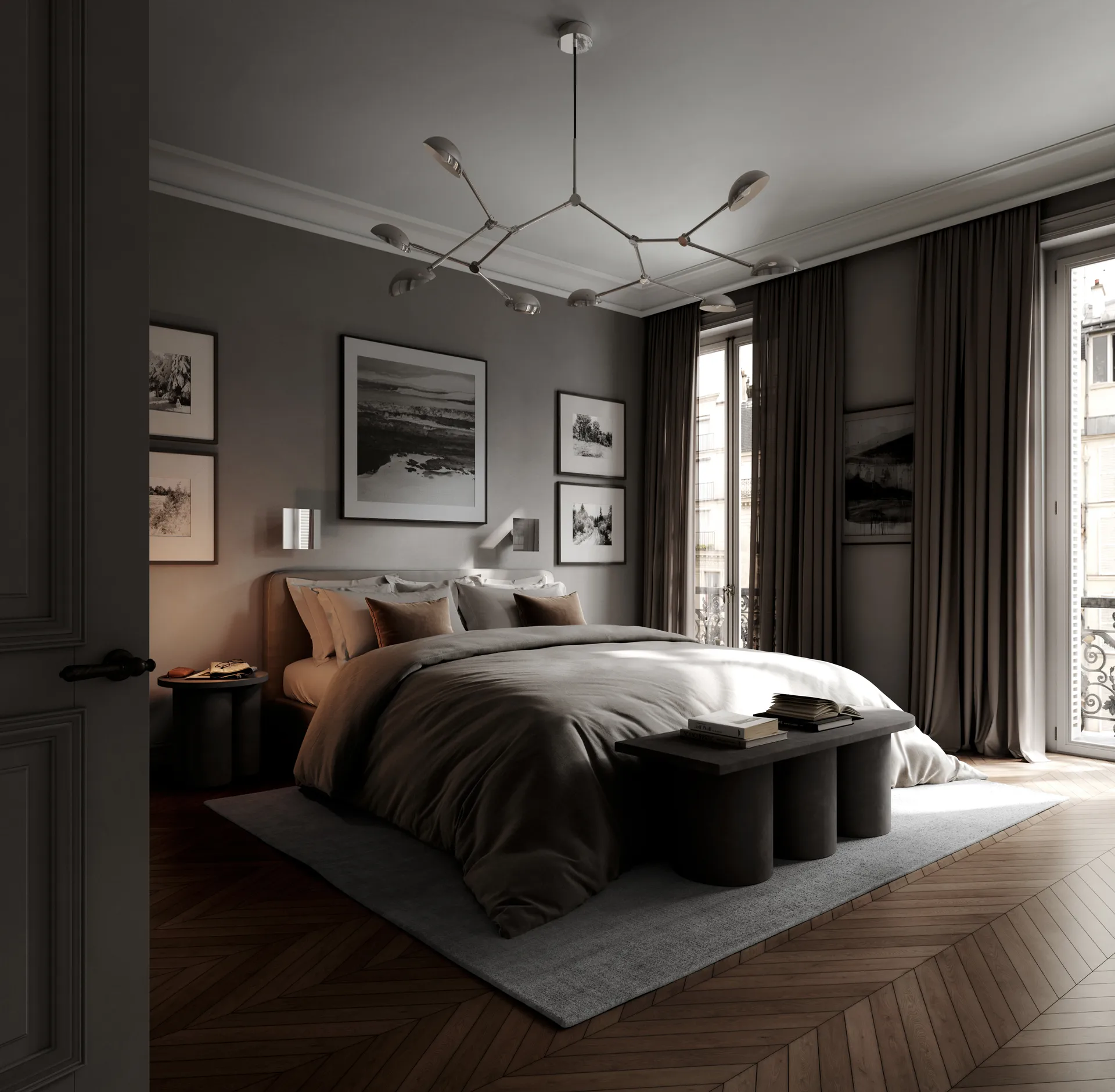 Lustre Drop Chandelier, Chrome 101 Copenhagen