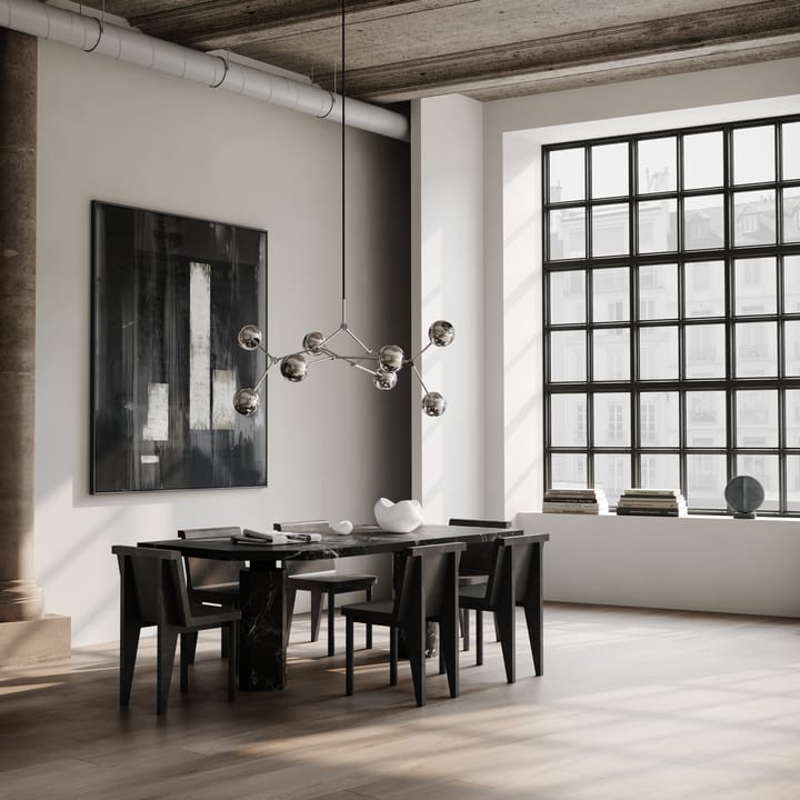 Lustre Drop Chandelier Globe, Chrome 101 Copenhagen
