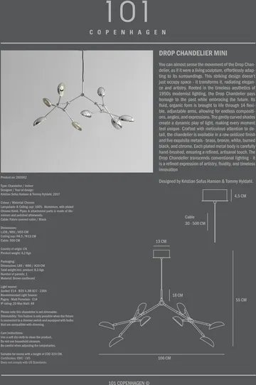Lustre Drop Chandelier mini - Chrome - 101 Copenhagen