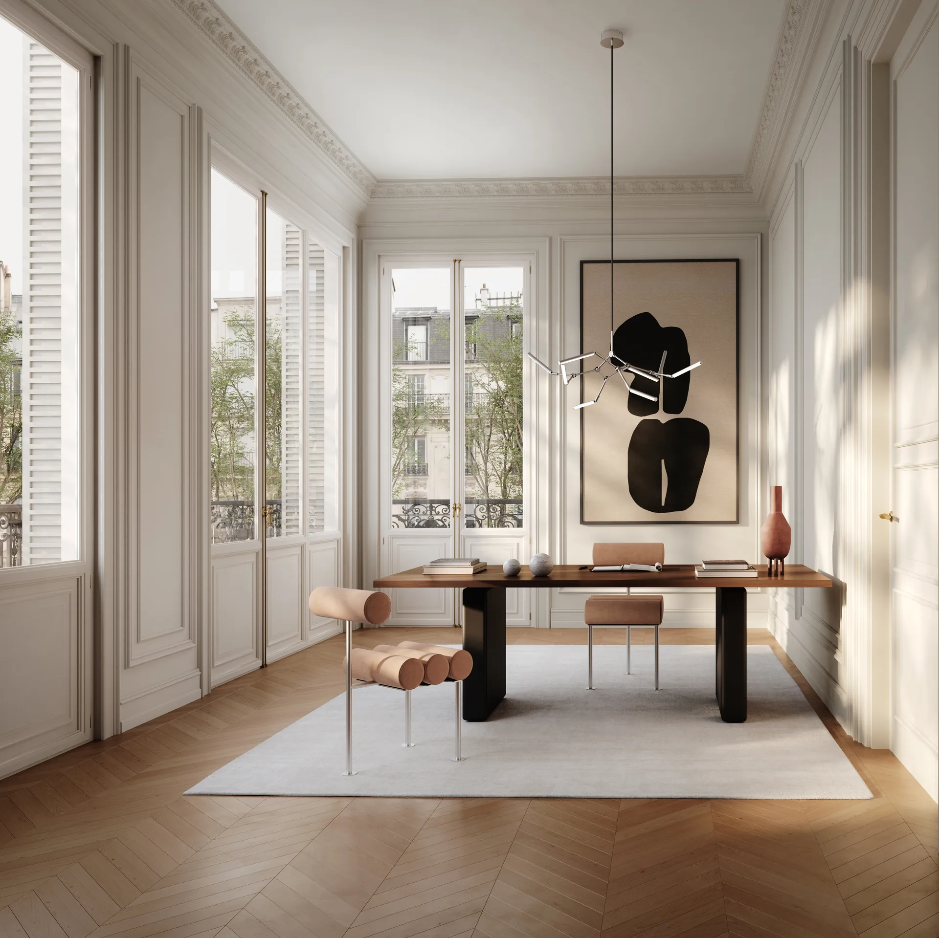 Lustre Stick Chandelier mini, Chrome 101 Copenhagen