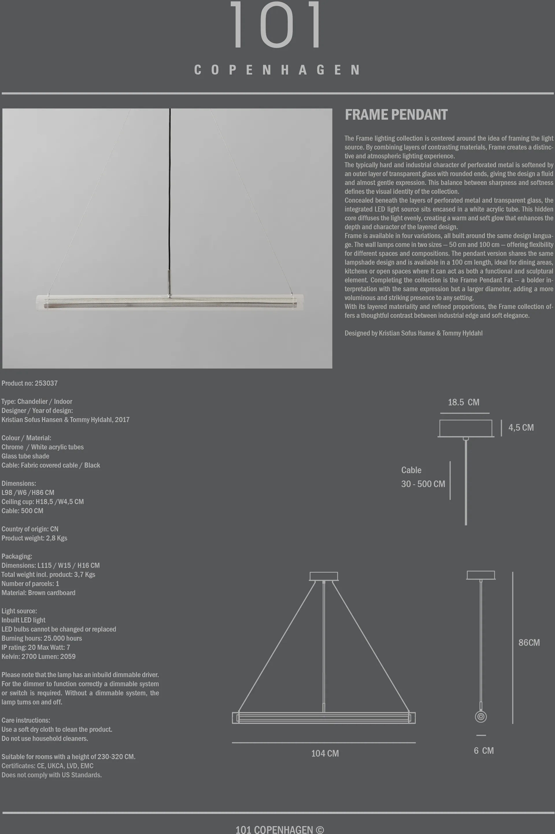 Suspension Frame, Chrome 101 Copenhagen