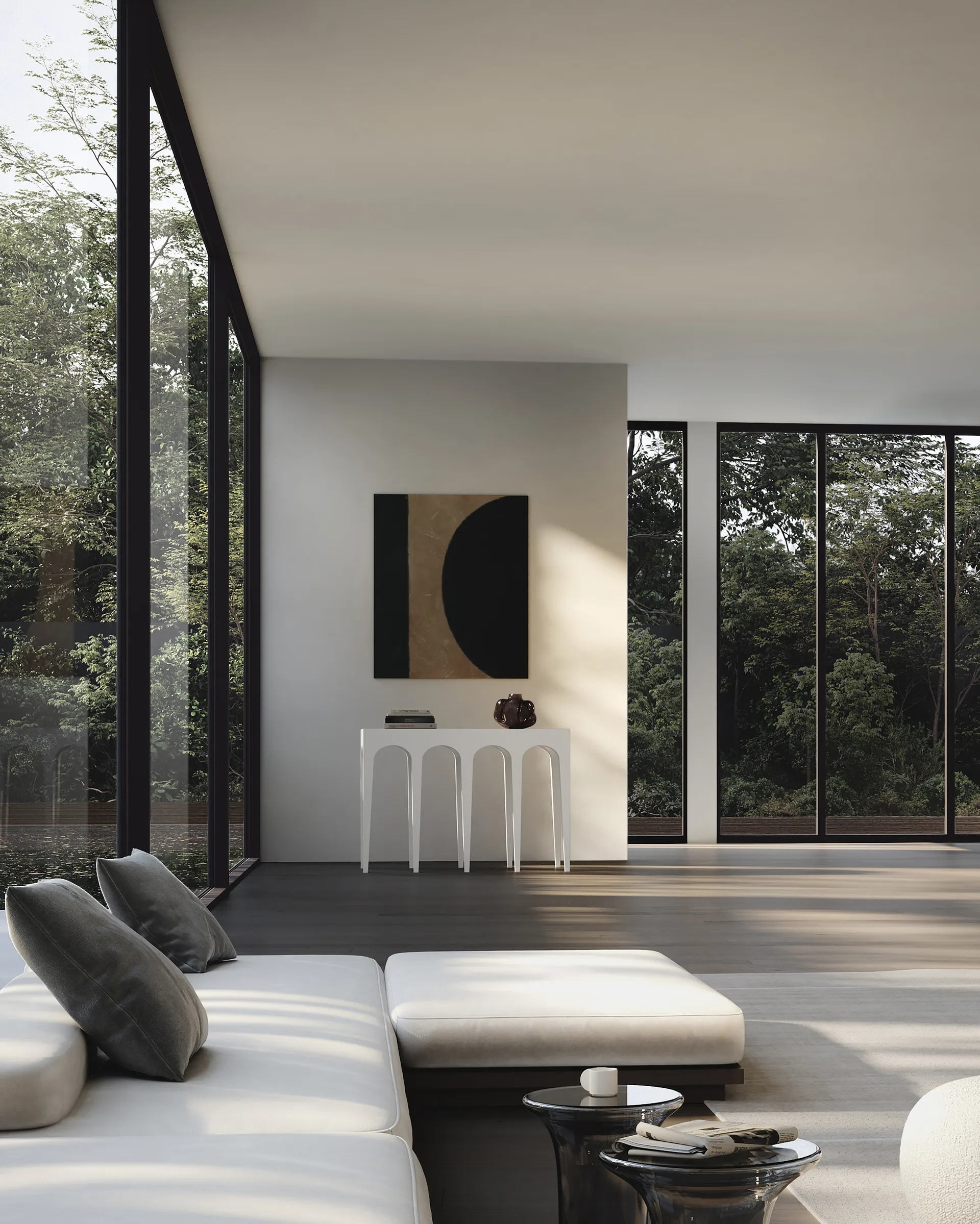 Table d'appoint Bow Console big 114x82 cm, Bouleau 101 Copenhagen