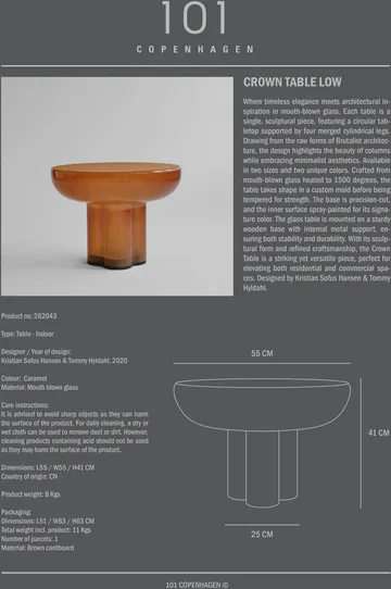 Table d’appoint Crown low Ø65 cm - Caramel - 101 Copenhagen