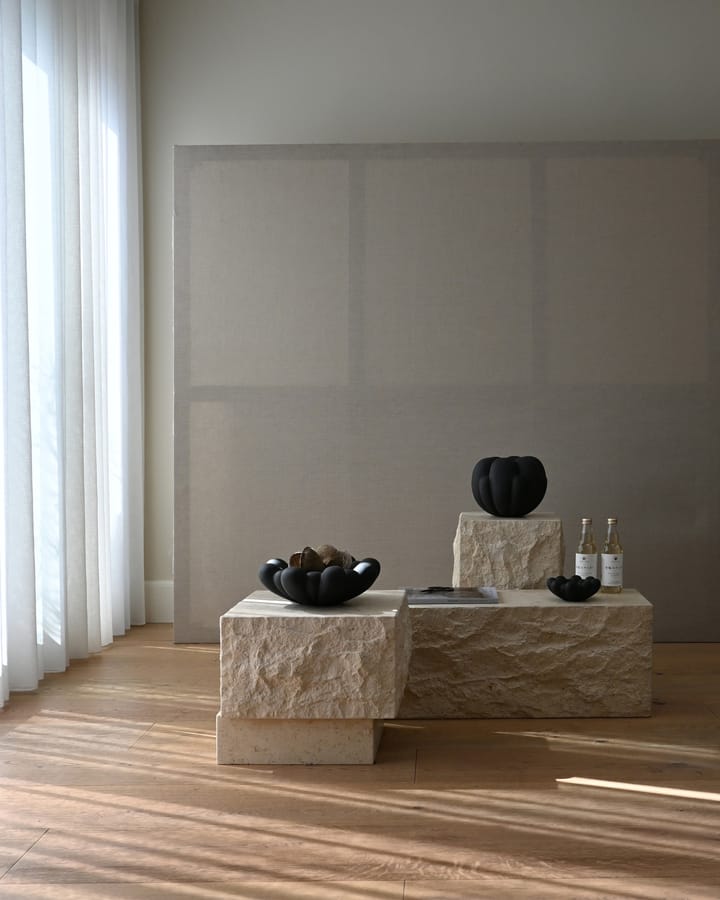 Table d'appoint Temple low 42x40 cm, Chrome-limestone 101 Copenhagen