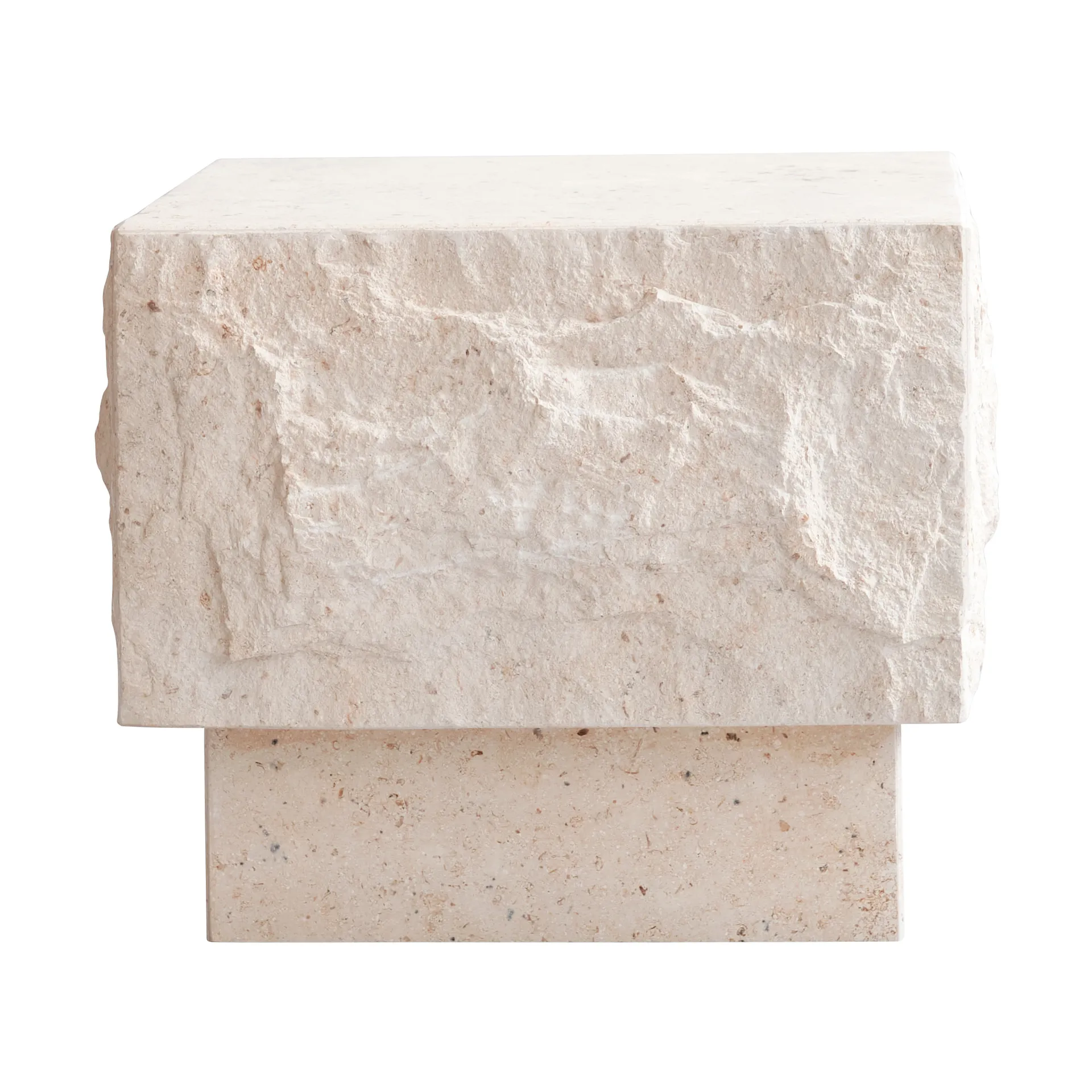 Table d'appoint Temple low 42x40 cm, Limestone 101 Copenhagen