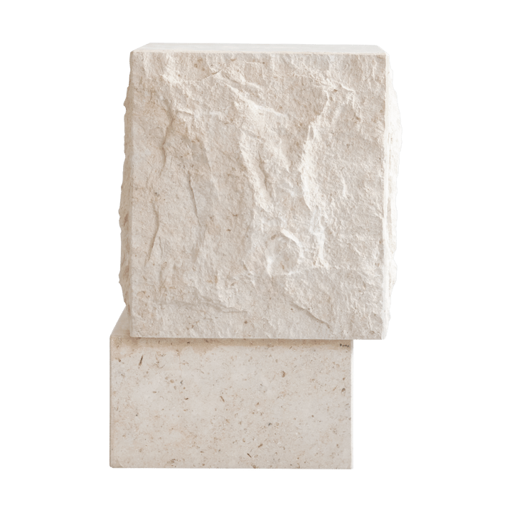 Table d'appoint Temple tall 50x33 cm, Chrome-limestone 101 Copenhagen