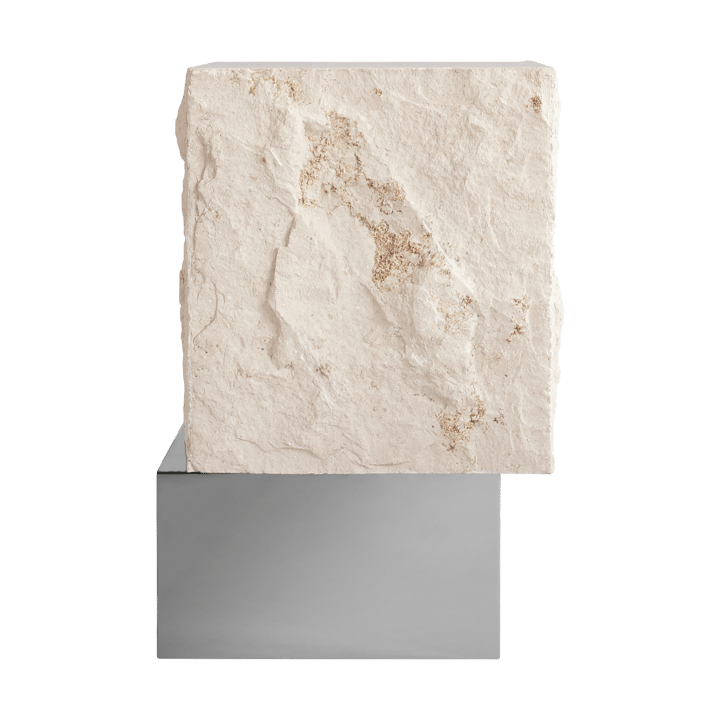 Table d'appoint Temple tall 50x33 cm, Chrome-limestone 101 Copenhagen