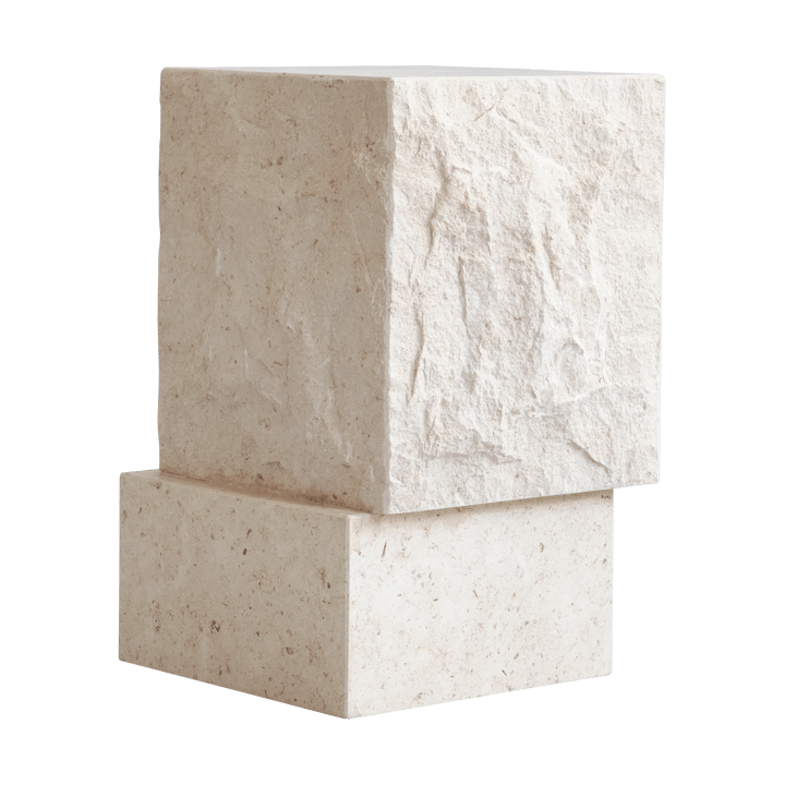 Table d'appoint Temple tall 50x33 cm, Chrome-limestone 101 Copenhagen
