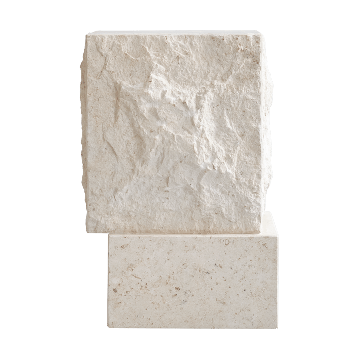 Table d'appoint Temple tall 50x33 cm, Chrome-limestone 101 Copenhagen