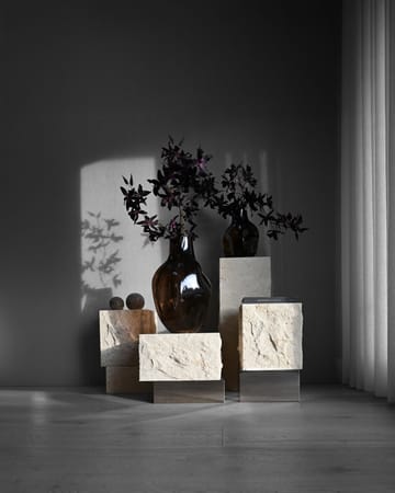 Table d'appoint Temple tall 50x33 cm - Chrome-limestone - 101 Copenhagen