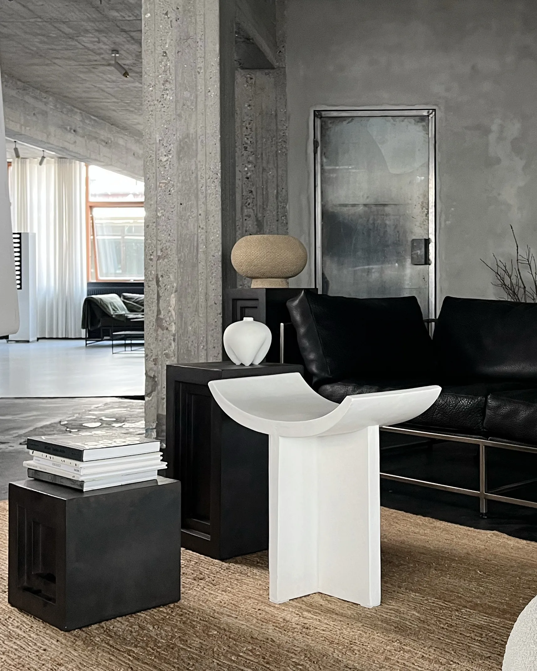 Tabouret Brutus 50x60 cm, Crème 101 Copenhagen