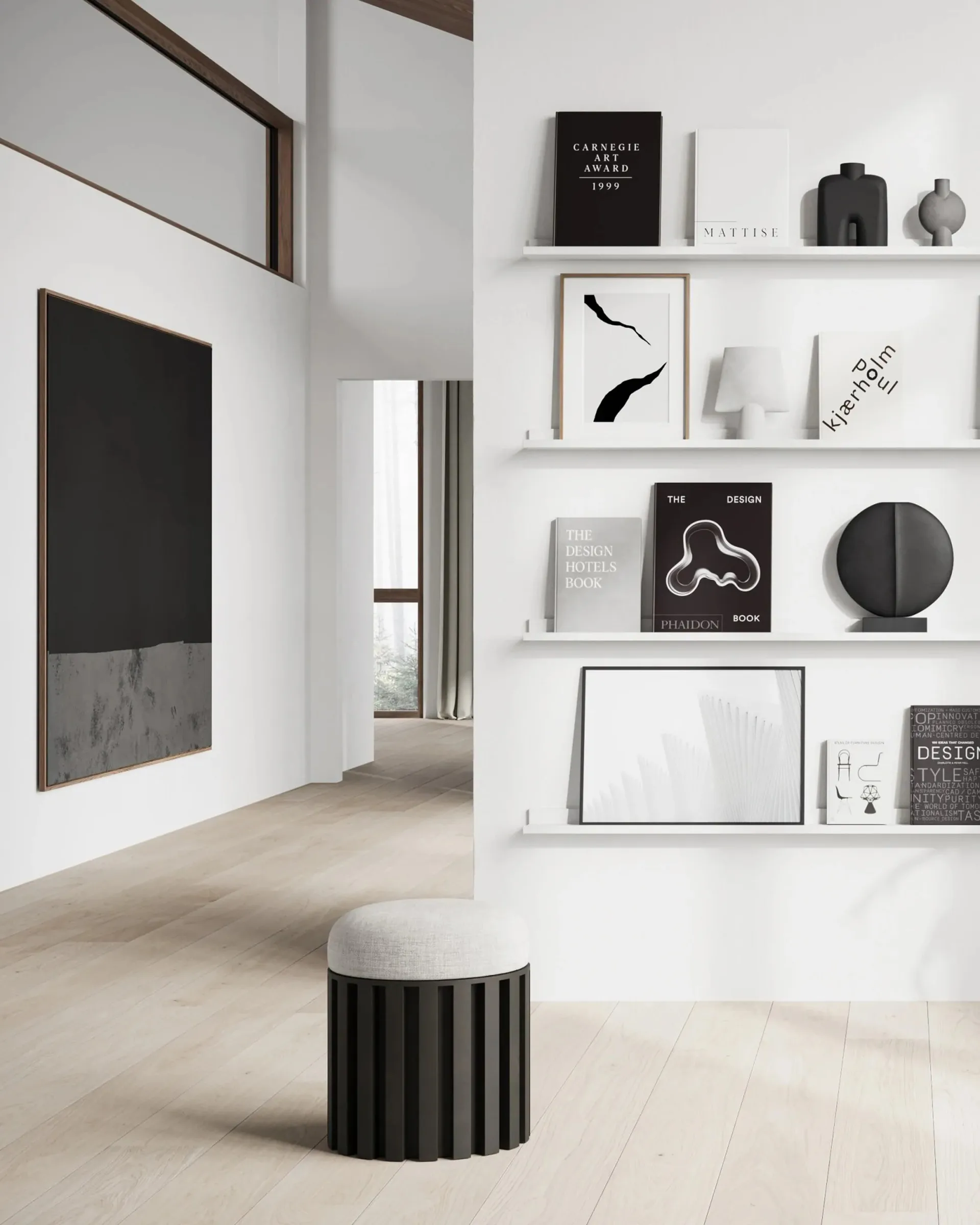 Tabouret Tribu lin, Coffee-white chalk 101 Copenhagen