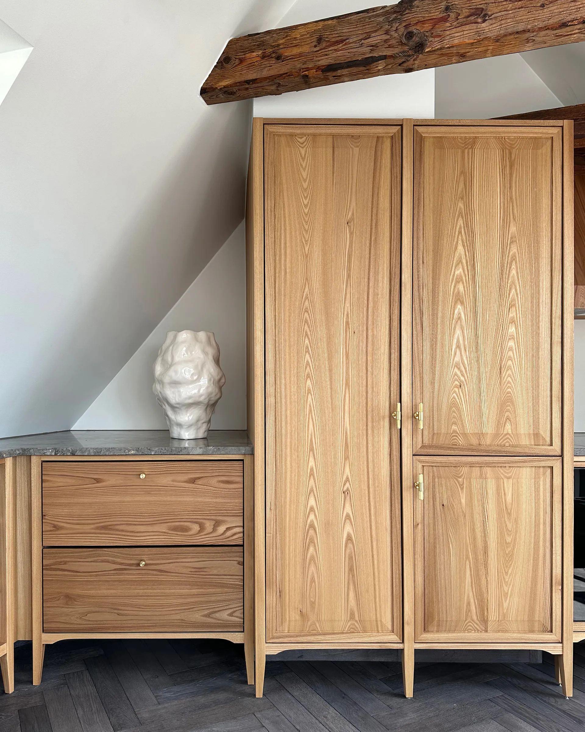 Vase Katachi medio, High glaze birch 101 Copenhagen