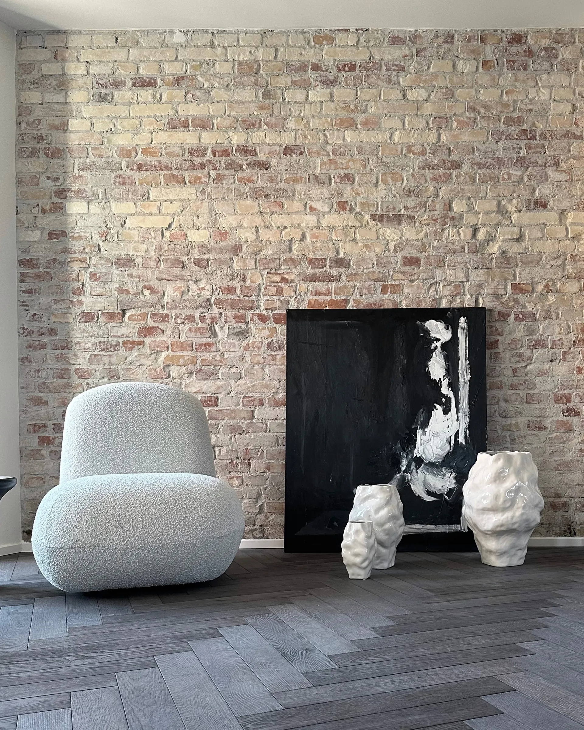 Vase Katachi medio, High glaze birch 101 Copenhagen