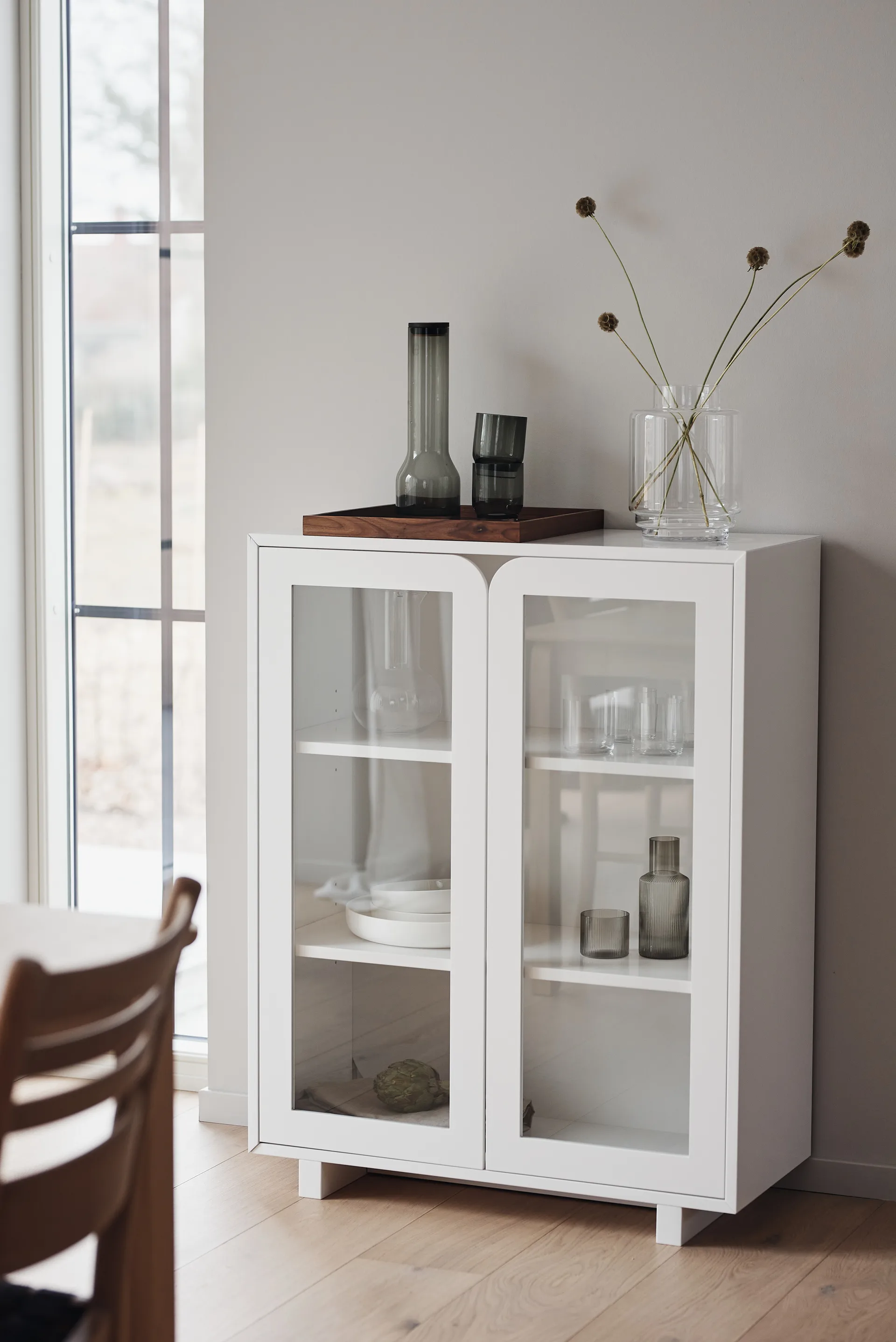 Armoire vitrée basse Vidja, White 1898