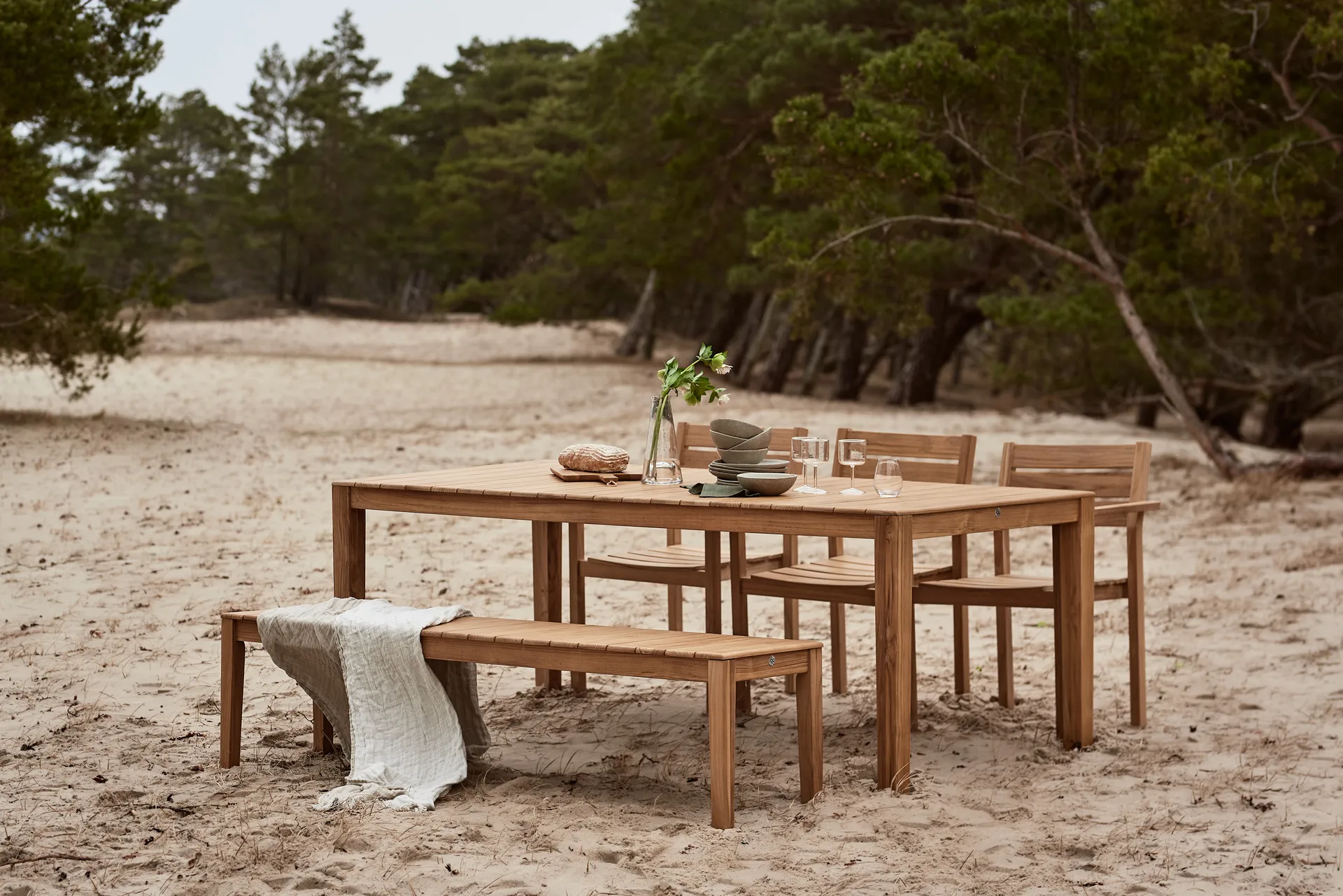 Banc Sköndal 199x40x45 cm, Teak 1898