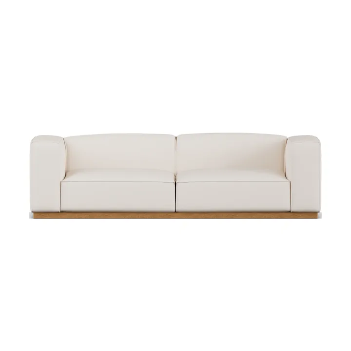 Canapé Bergsdal - Caleido beige 9600-Frêne teinté chêne, 3 places - 1898