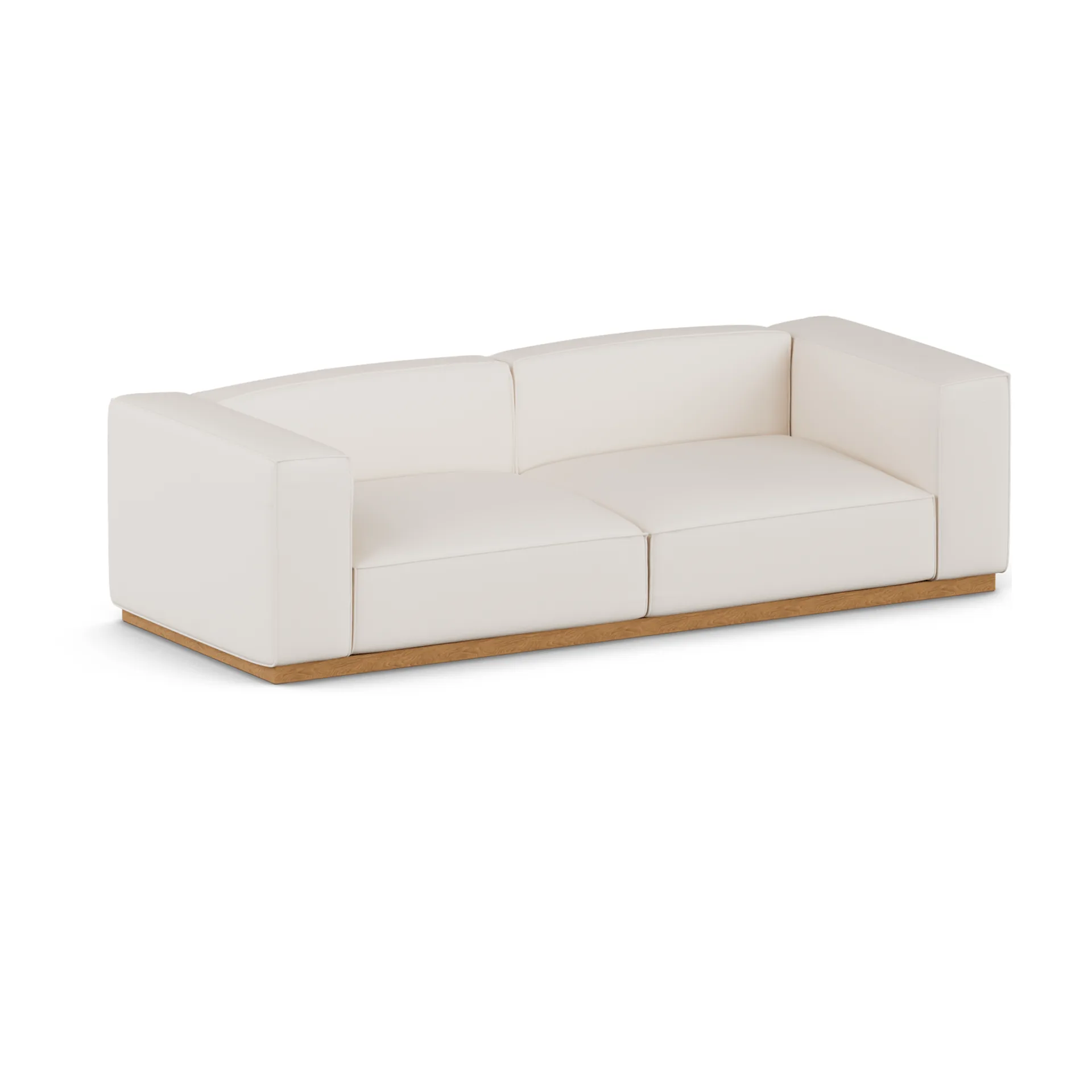 Canapé Bergsdal, Caleido beige 9600-Frêne teinté chêne, 3 places 1898
