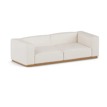 Canapé Bergsdal - Caleido beige 9600-Frêne teinté chêne, 3 places - 1898