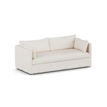 Canapé Linnevik - Caleido beige 9600-chêne blanchi à l’huile, 3 places, avec jupe - 1898