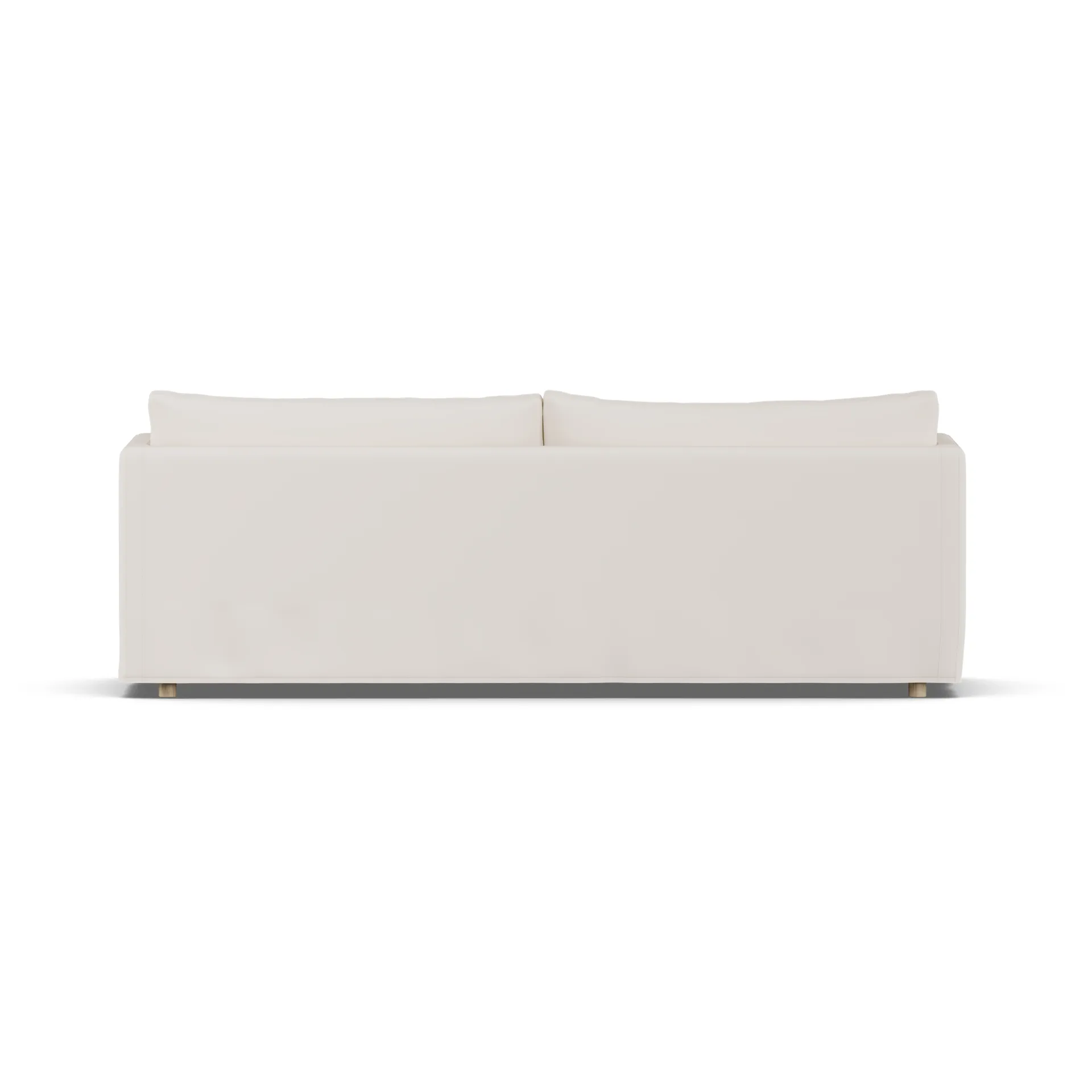 Canapé Linnevik, Caleido beige 9600-chêne blanchi à l’huile, 4 places, avec jupe 1898