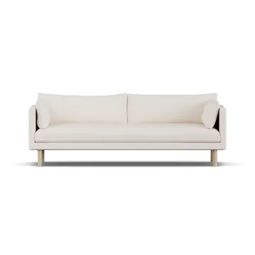 Canapé Linnevik - Caleido Beige 9600-chêne blanchi à l’huile, 4 places, sans jupe - 1898