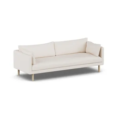 Canapé Linnevik - Caleido Beige 9600-chêne blanchi à l’huile, 4 places, sans jupe - 1898