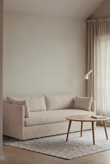 Canapé Linnevik - Jump Beige 1956-chêne blanchi à l’huile, 3 places, avec jupe - 1898