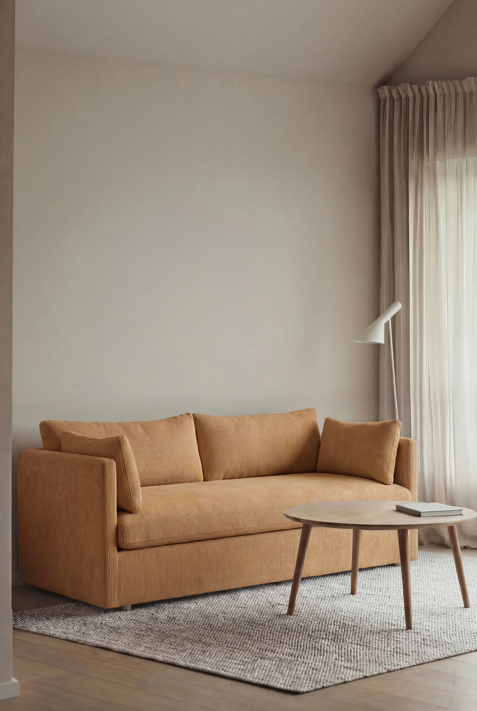 Canapé Linnevik, Jump Honey 1959-chêne blanchi à l’huile, 2 places, avec jupe 1898