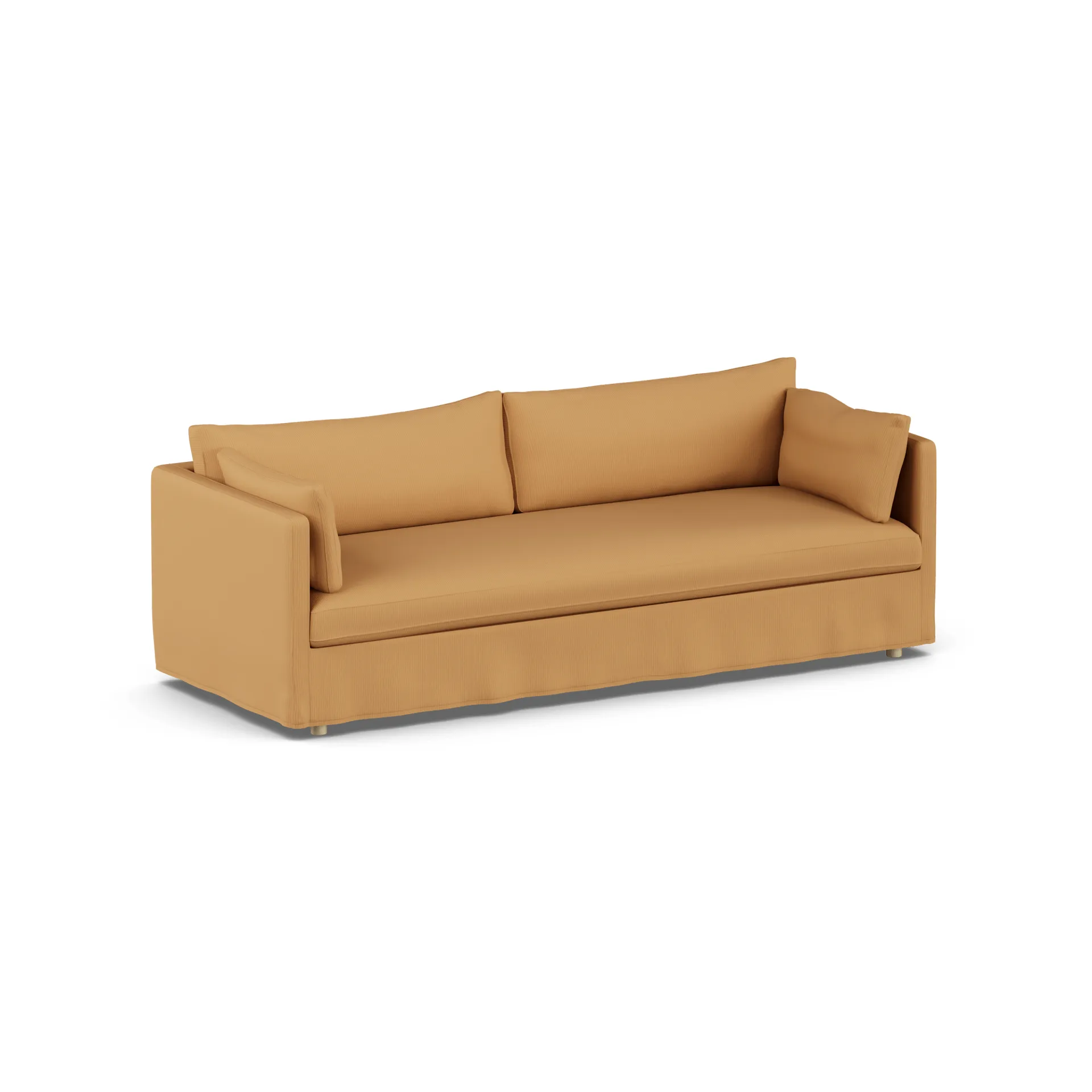 Canapé Linnevik, Jump honey 1959-chêne blanchi à l’huile, 4 places, avec jupe 1898