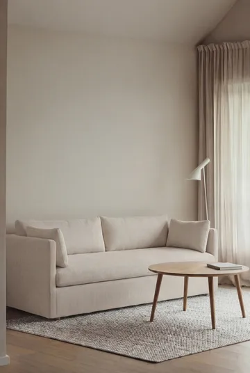 Canapé Linnevik - Jump off white 1954-chêne blanchi à l’huile, 3 places, avec jupe - 1898