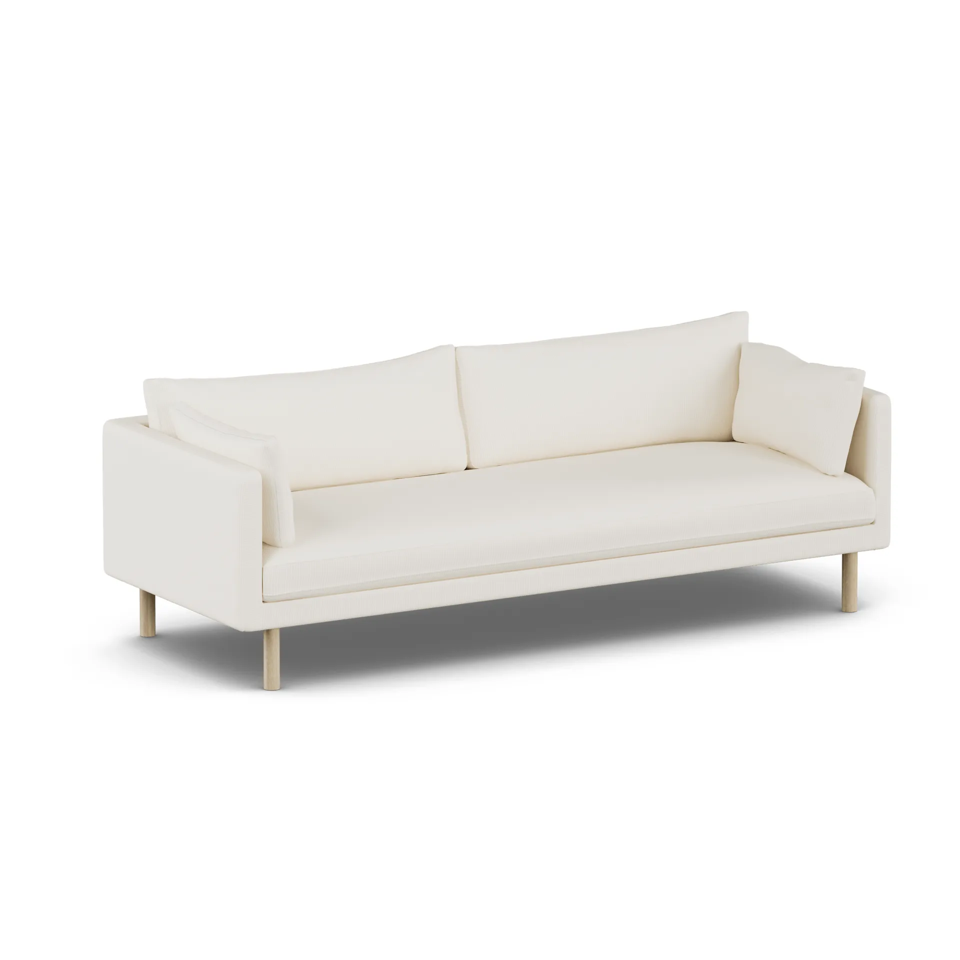 Canapé Linnevik, Jump Off White 1954-chêne blanchi à l’huile, 4 places, sans jupe 1898